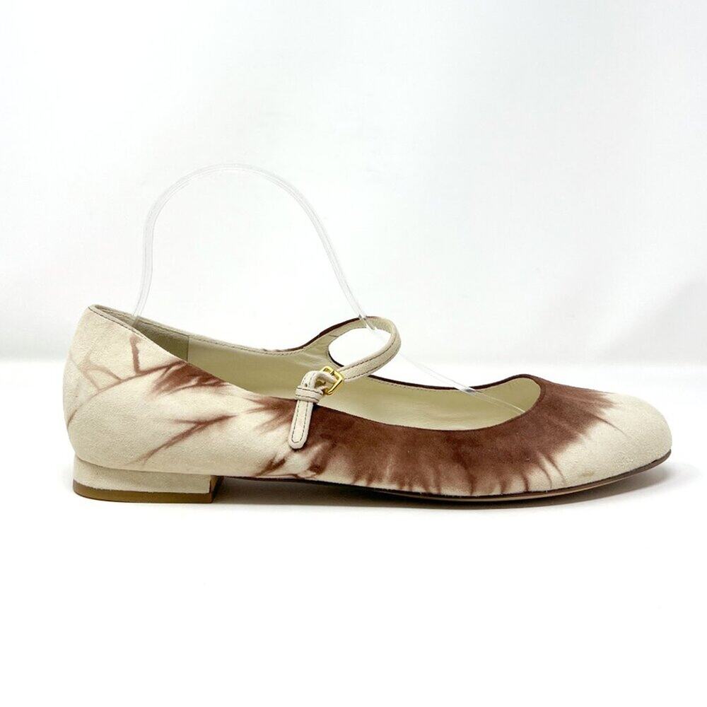 Miu Miu Brown Tie‑Dye Suede Mary Jane Flats EU 41 Made‎ in Italy - Picture 3 of 9